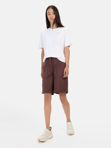 CAMEL ACTIVE Regular Bermuda Shorts mit elastischem Tunnelzug in Rot
