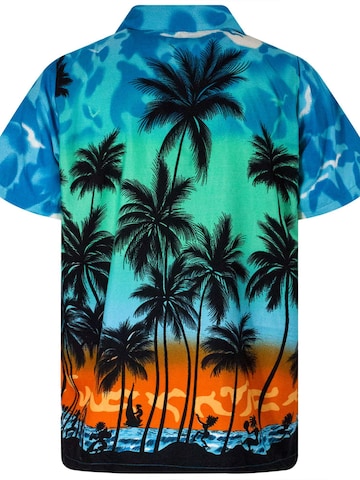 King Kameha Shirt 'Beach Eclectic' in Blau