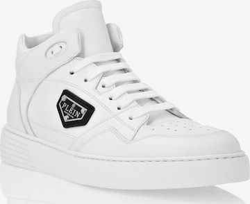 Sneaker alta di Philipp Plein in bianco: frontale