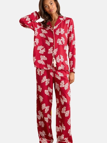 love & roses Пижама в червено: отпред