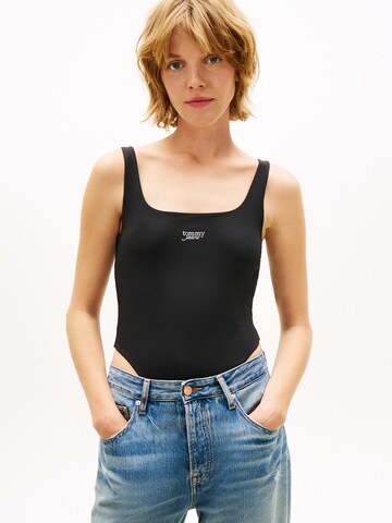 Tommy Jeans Боди-футболка в Черный: спереди