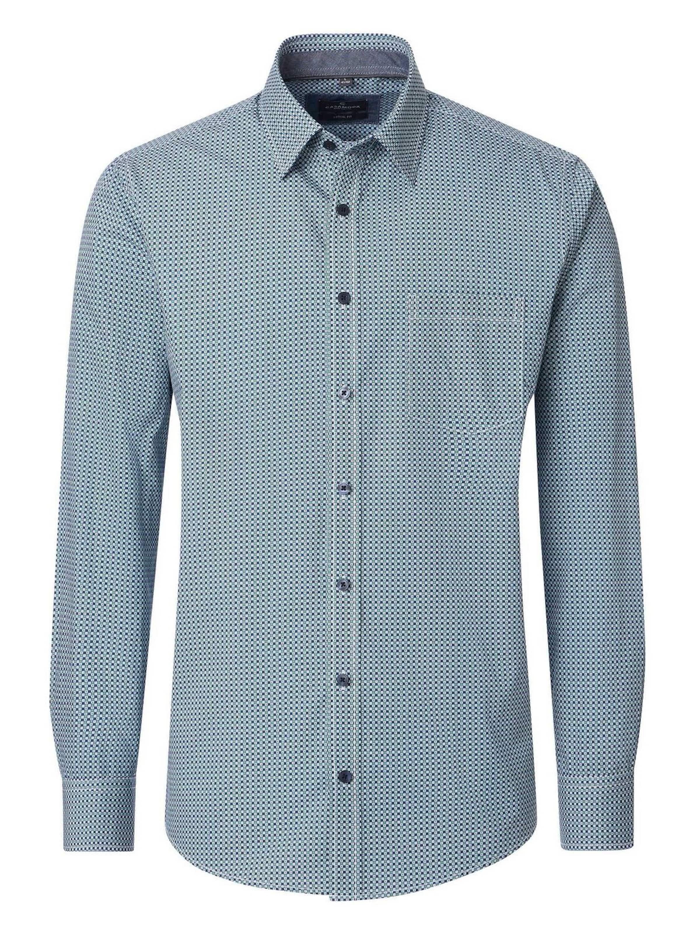 CASA MODA Regular fit Button Up Shirt in Blue: front