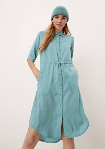 QS Shirt Dress in Blue: front