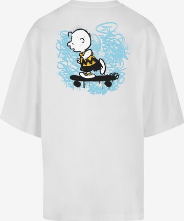 Merchcode Shirt 'Peanuts - Life On The Edge' in Wit