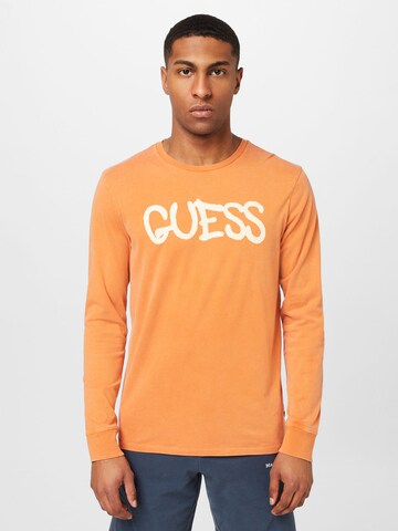 GUESS Tričko – oranžová: přední strana