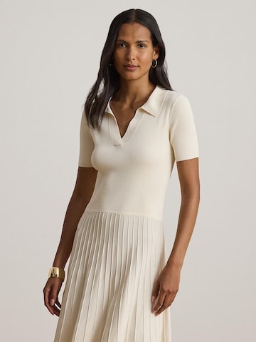 Lauren Ralph Lauren Stickad klänning i beige