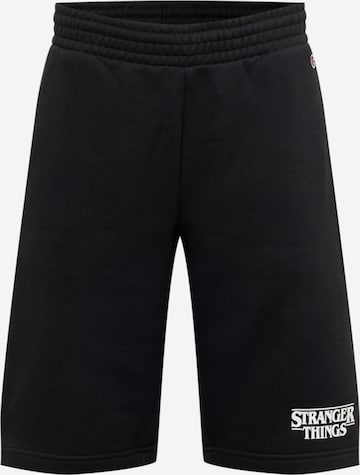 Regular Pantalon 'Bermuda' Champion Authentic Athletic Apparel en noir : devant