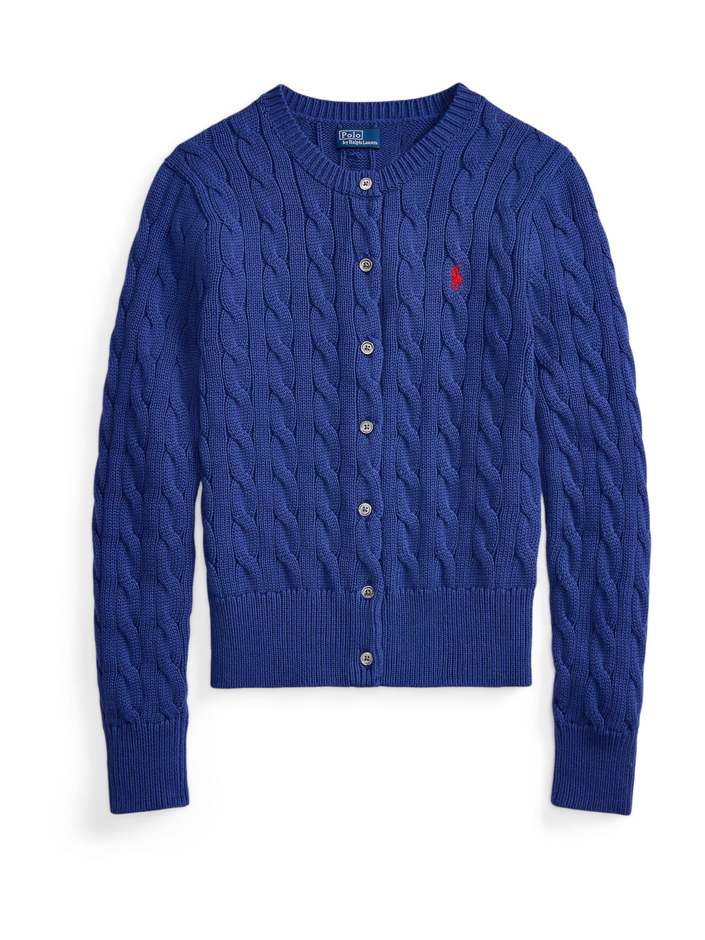 Polo Ralph Lauren Плетена жилетка в синьо: отпред