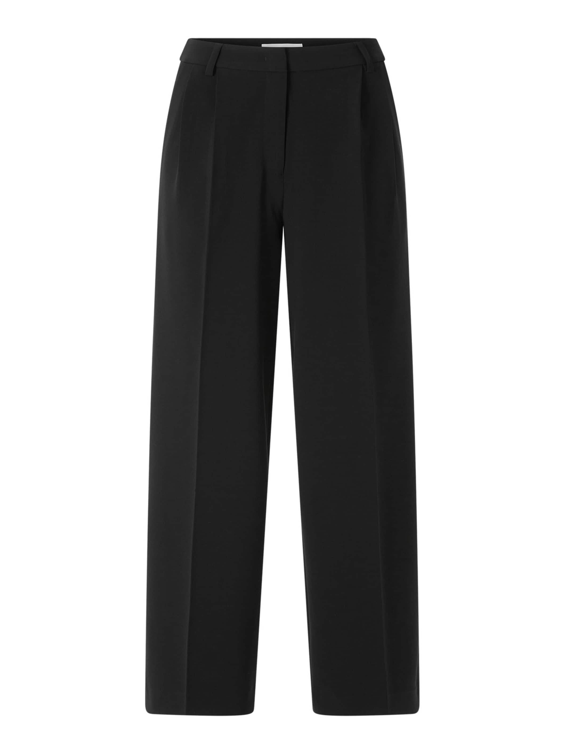 Rich & Royal Regular Trousers in Black: front