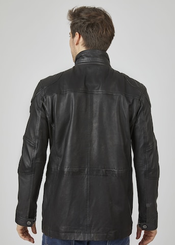 bugatti Lederjacke in Schwarz