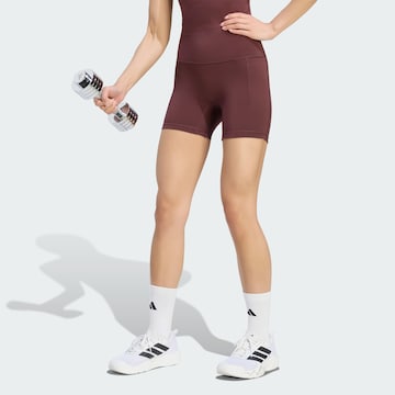 ADIDAS PERFORMANCE Skinny Παντελόνι φόρμας 'Studio All Me' σε κόκκινο: μπροστά