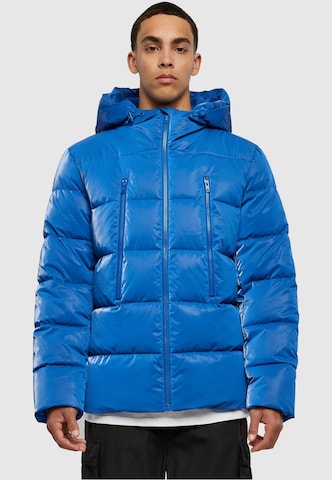 Urban Classics Winter Jacket in Blue: front