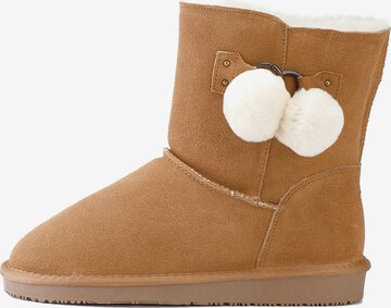 Gooce Snowboots 'Gigi' in Bruin: voorkant