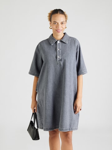 Abito camicia 'CARGry' di ONLY Carmakoma in grigio: frontale