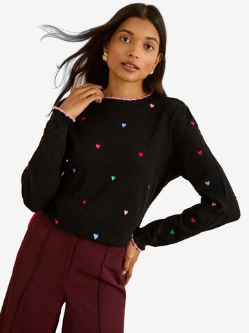 love & roses Свитер в Черный: спереди