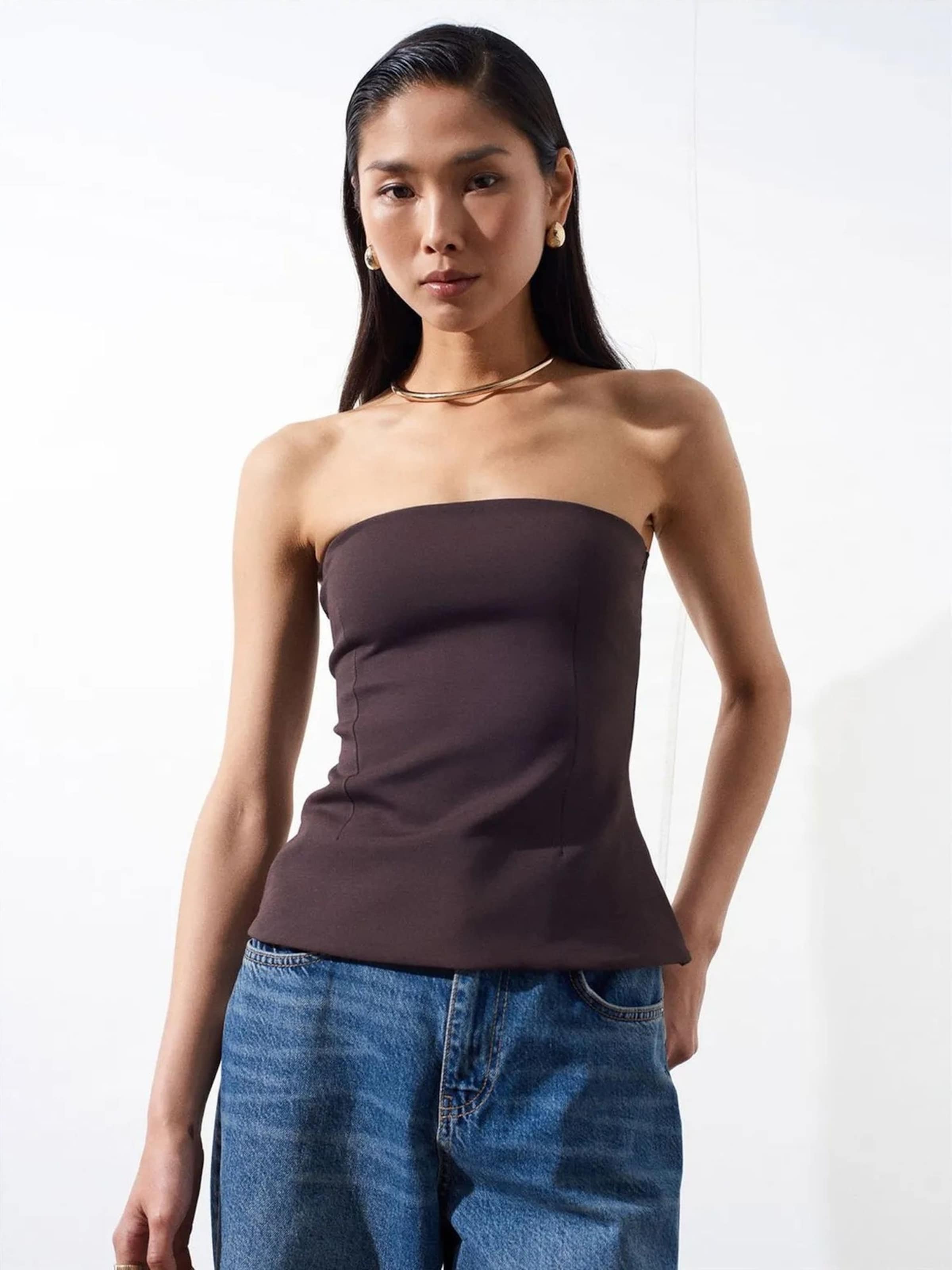 Dilvin Tanktops & Camis in Braun: Vorderseite