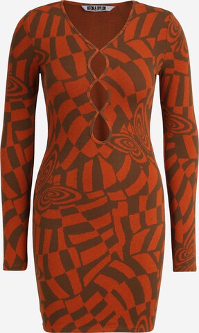 NEON & NYLON Dress 'NORA' in Orange: front