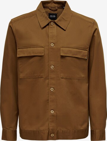 Only & Sons Between-Season Jacket 'Toby' in Brown: front