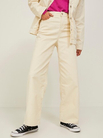 JJXX Wide leg Broek 'Gelly' in Beige: voorkant