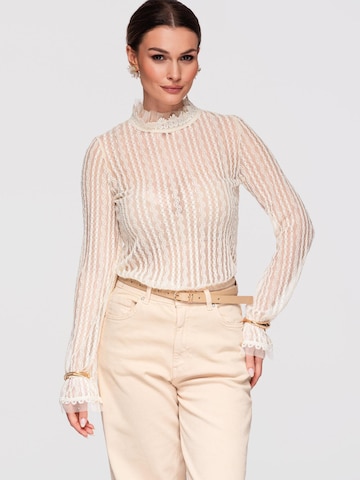 Ombre Bluse‌‌‌‌‌‌‌ in Beige: Vorderseite