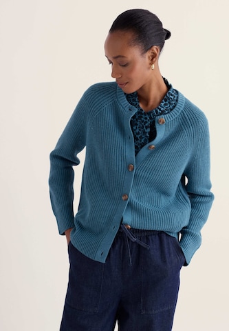 Seasalt Cornwall Gebreid vest 'Potters Meadow' in Blauw: voorkant