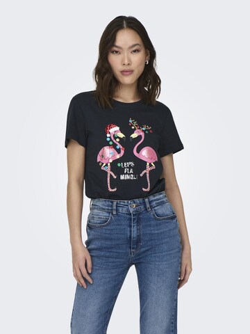 ONLY Shirt 'YRSA' in Blue: front