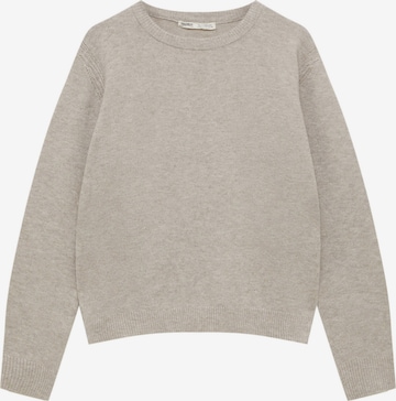 Pull&Bear Sweter w kolorze szary: przód