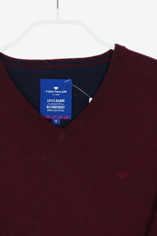 TOM TAILOR Baumwoll-Pullover S in Rot