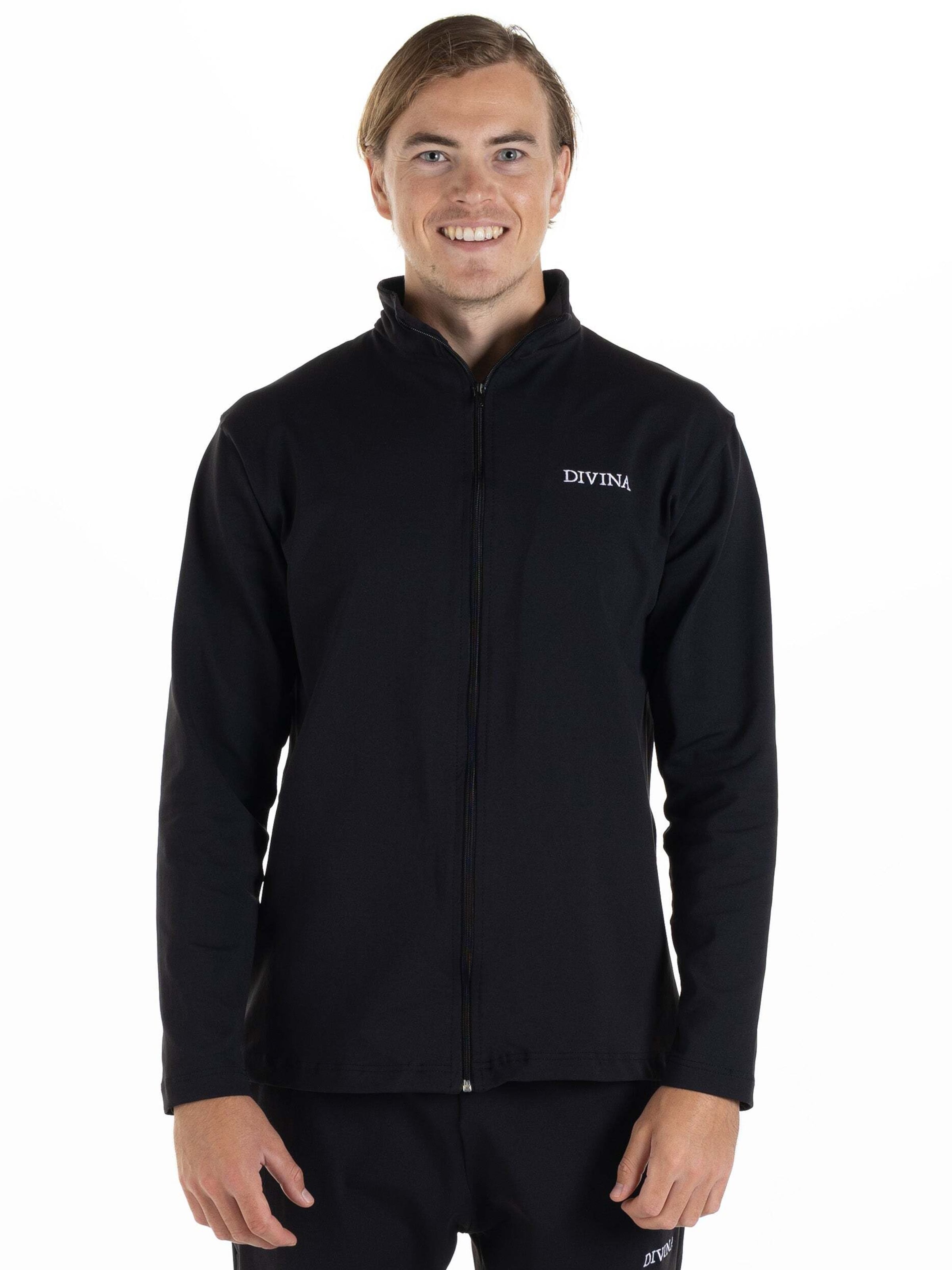 Veste de sport Divina en noir : devant