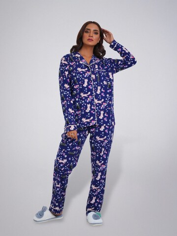 LEAFLETIC Pyjama‌‌‌ in Blau