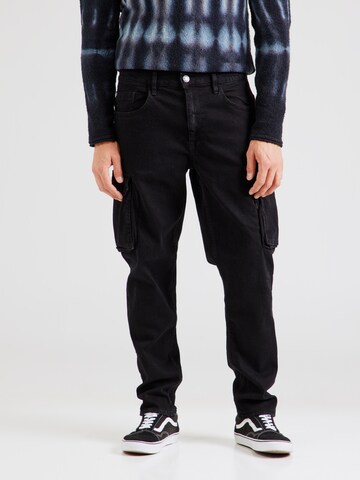 BLEND Tapered Cargo jeans in Black: front
