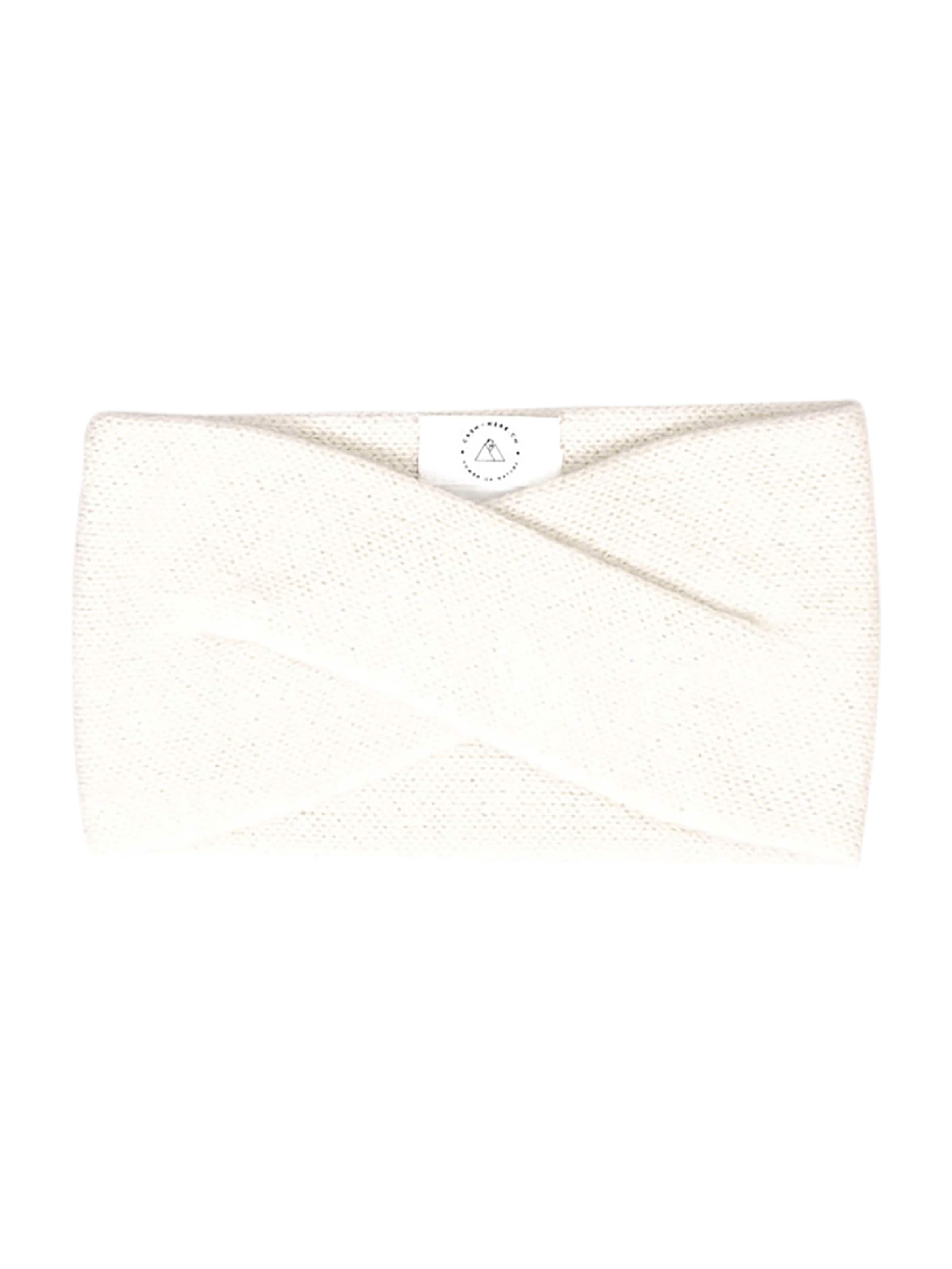 Fascia per la testa di CASH-MERE.CH in bianco: frontale