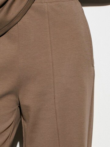 Dilvin Wide leg Pants in Brown