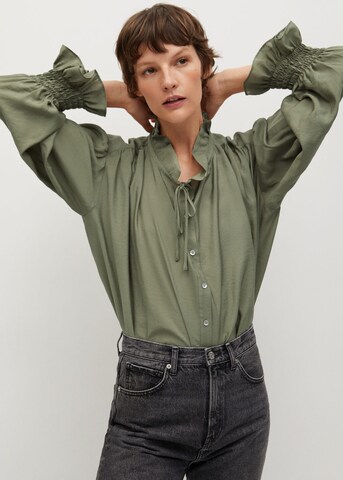 MANGO Blouse 'Rudolph' in Green