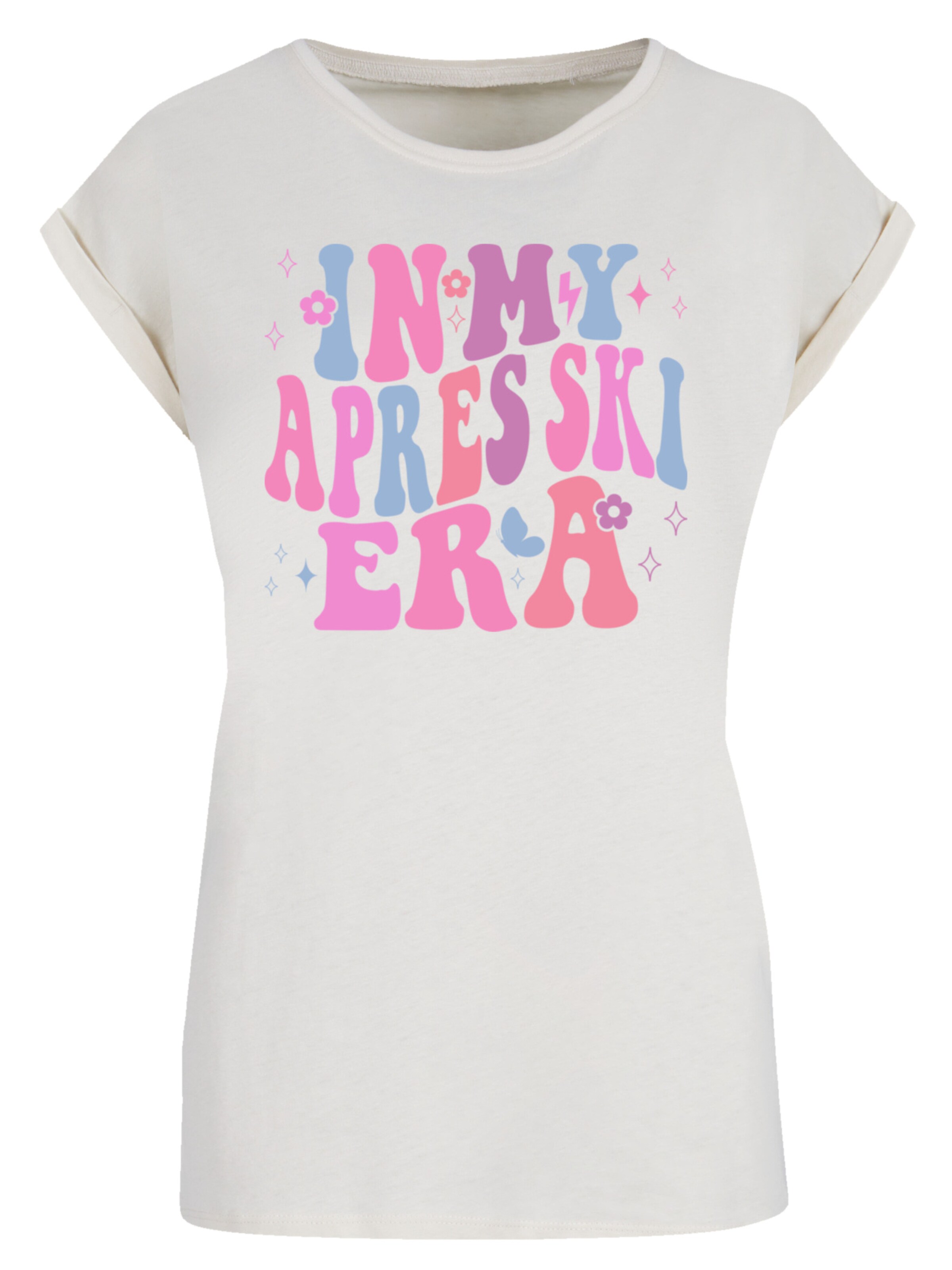T-shirt 'In My Apres Ski Era' F4NT4STIC en beige : devant