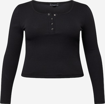 Tricou de la Trendyol Curve pe negru: față