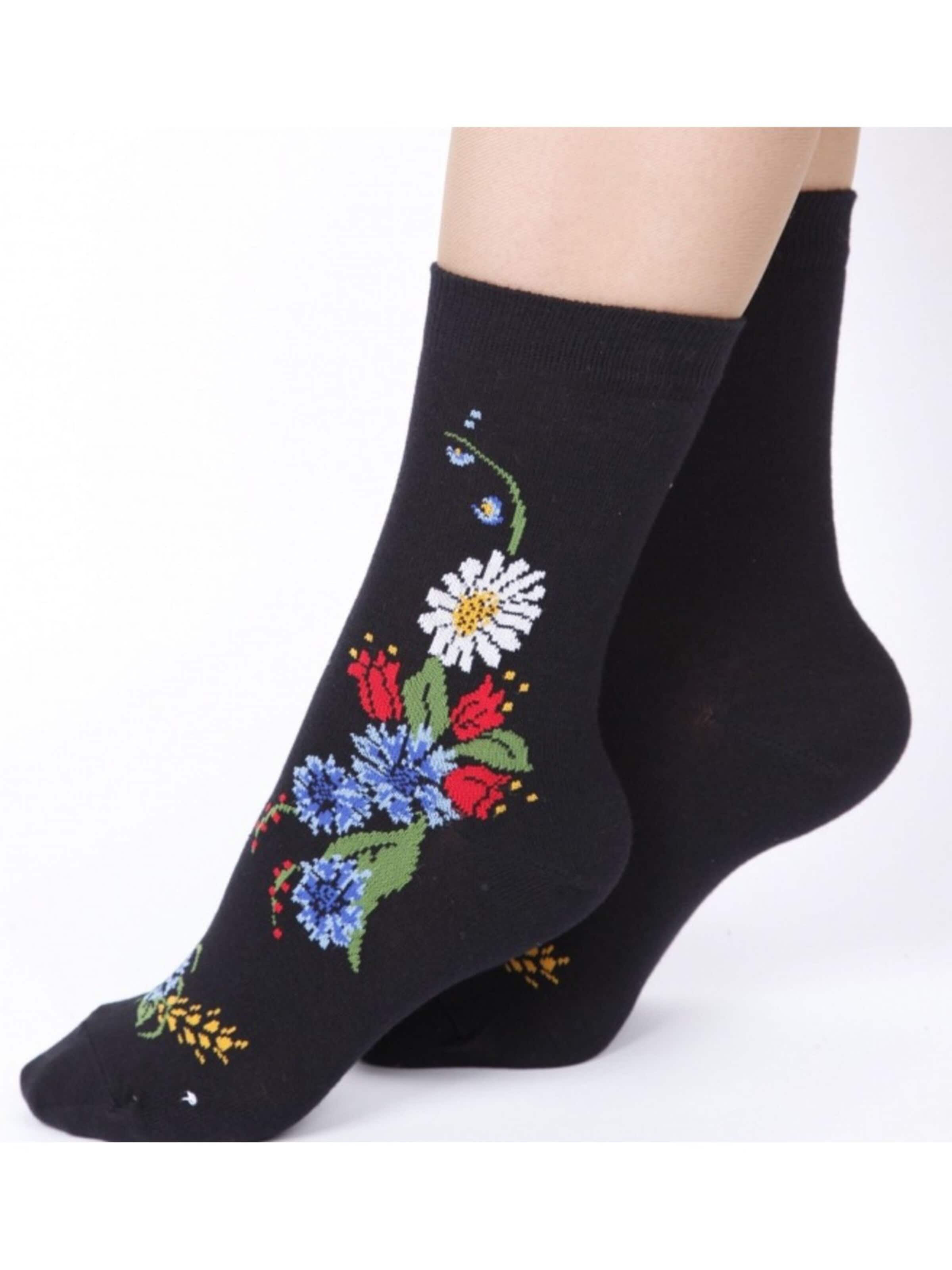 Chaussettes 'SIRJE cotton socks' Sokisahtel en mélange de couleurs : devant