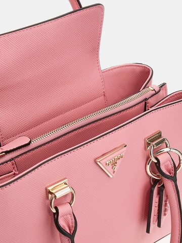 GUESS Handtasche 'Noelle Saffiano' in Pink