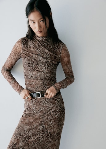 Robe 'BEATRICE' MANGO en marron