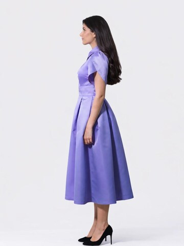 BIBI SAKALIEVA Dress 'Open back satin midi elegant dress' in Purple