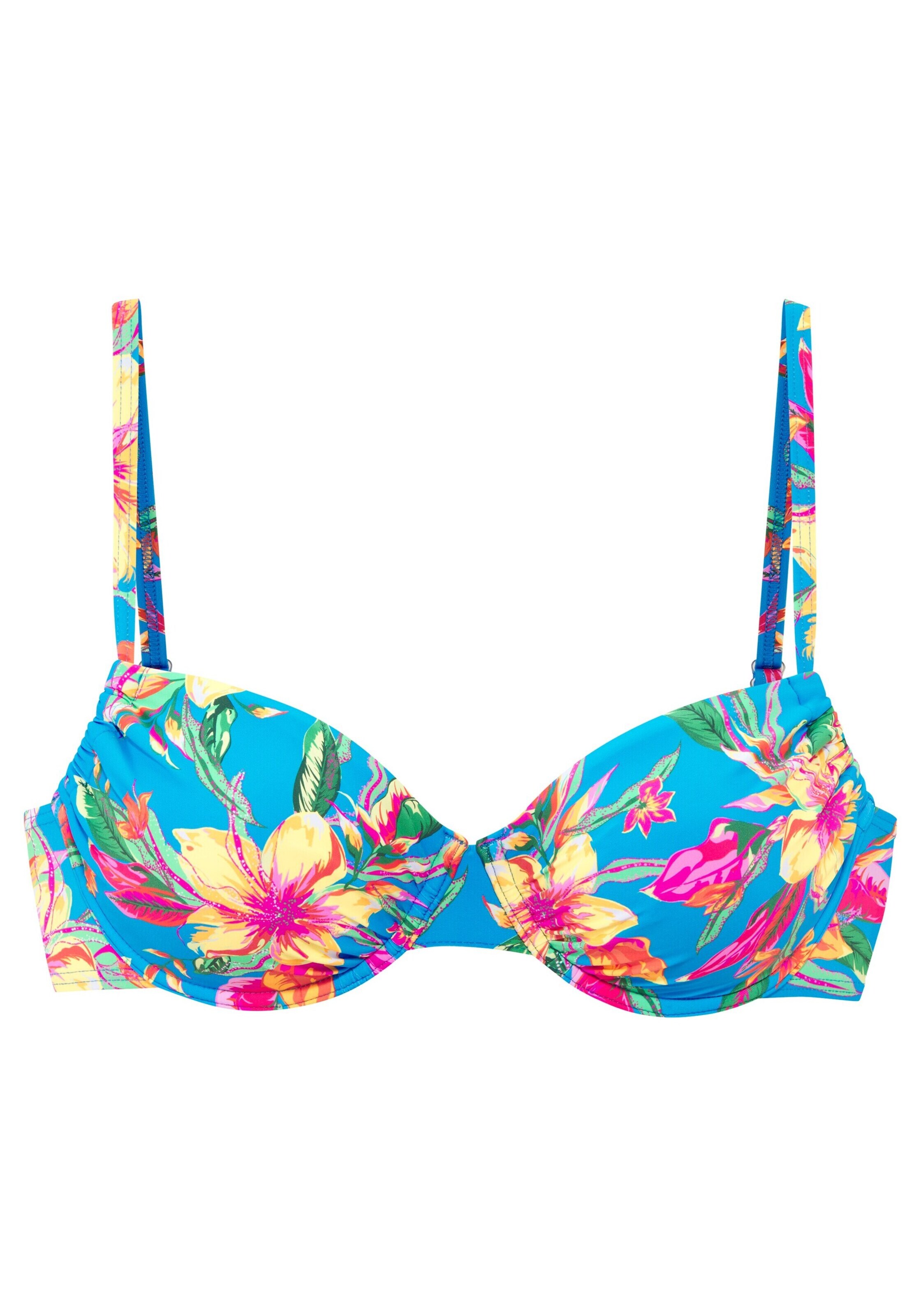 LASCANA - Clásico Top de bikini en azul: frente