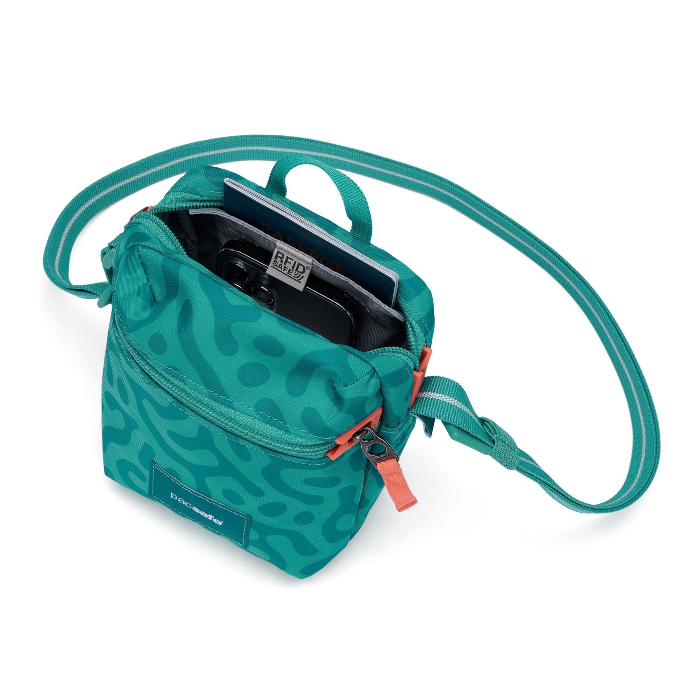 Sac à bandoulière 'Go Micro' Pacsafe en vert