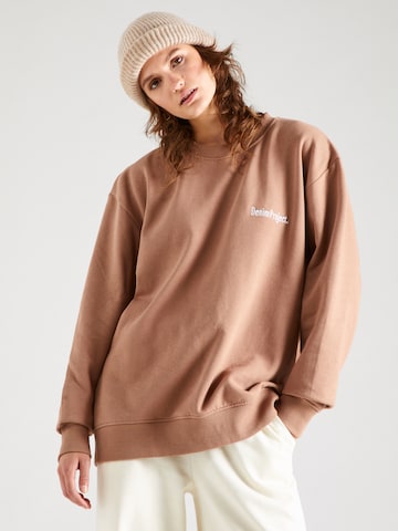 Denim Project Sweatshirt 'WASTA' in Brown: front