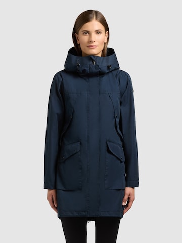 khujo Between-seasons coat 'Agev' in Blue: front