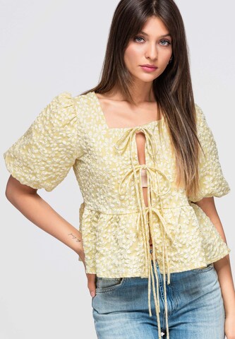 Ombre Bluse in Gelb: Vorderseite