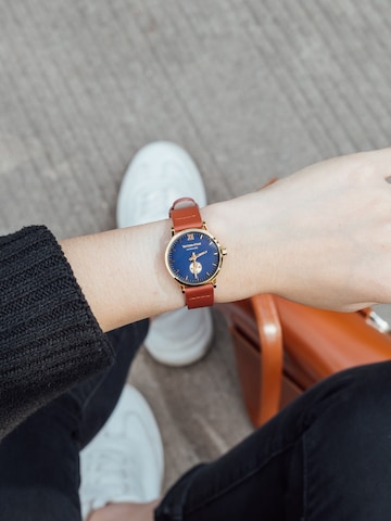 Victoria Hyde - Relógios analógicos 'London Eyes' em castanho: frente