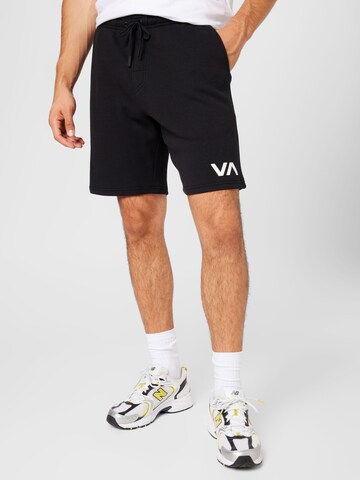 RVCA Regular Workout Pants in Black: front