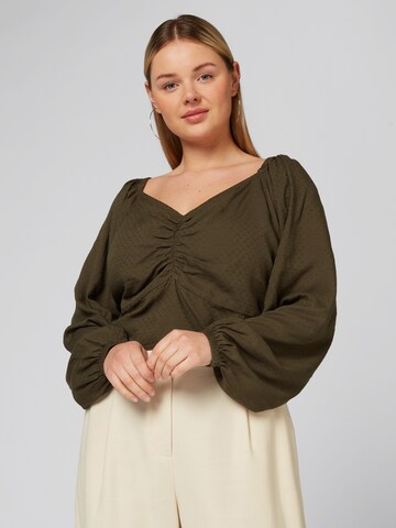 Guido Maria Kretschmer Curvy - Blusa 'Agathe' em verde: frente