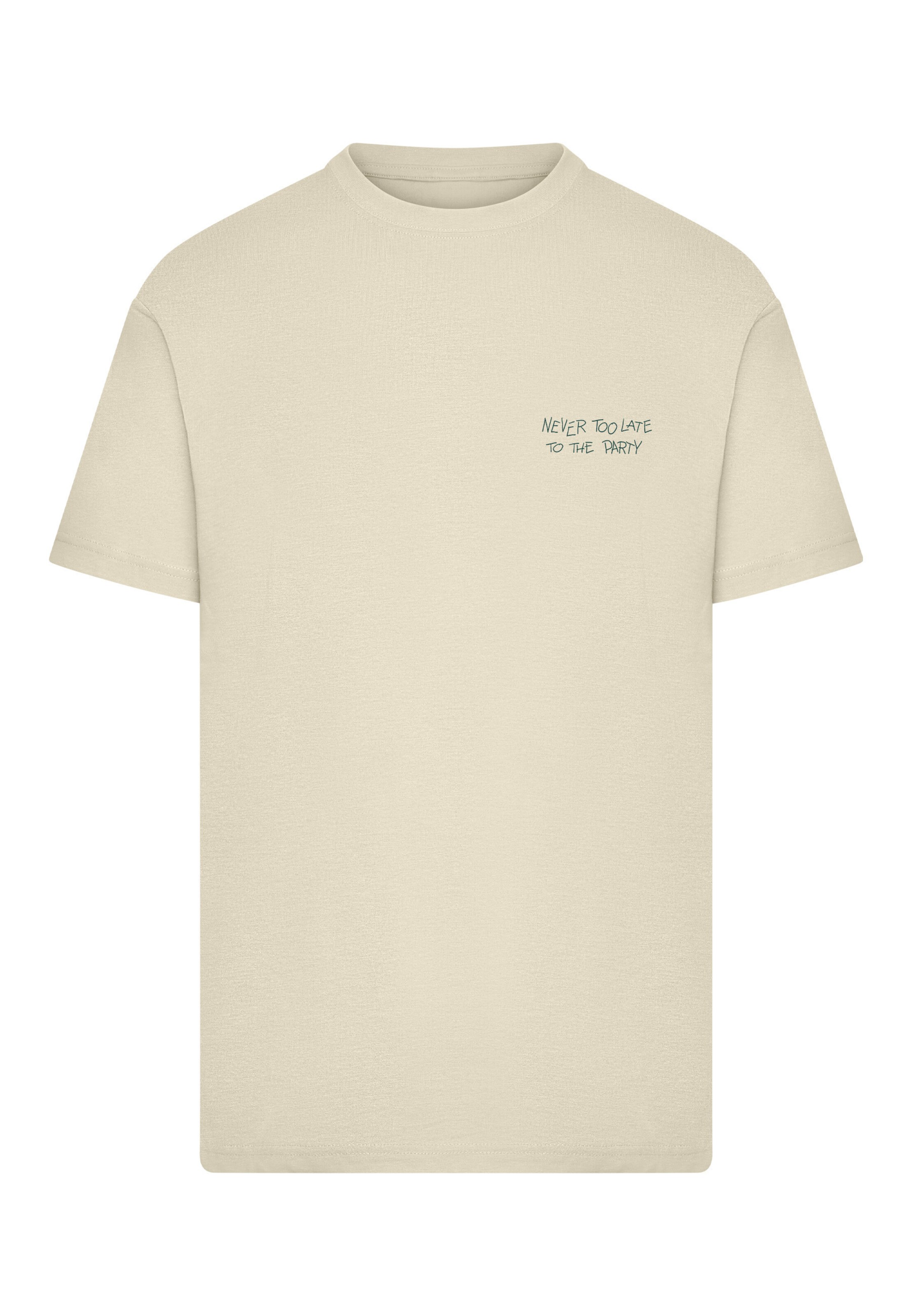 Mister Tee Shirt 'Never Too Late To The Party' in White: front