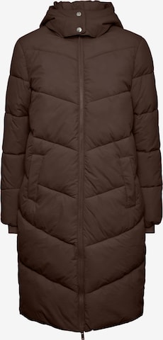 PIECES Winter coat 'Jamilla' in Brown: front